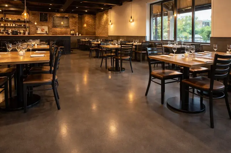 Commercial epoxy floor restaurant