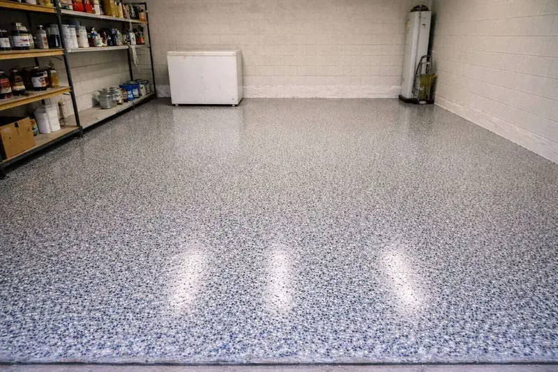 Garage floor after epoxy by the Ascent Epoxy team