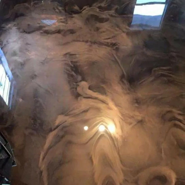 Metallic epoxy floor by the Ascent Epoxy team