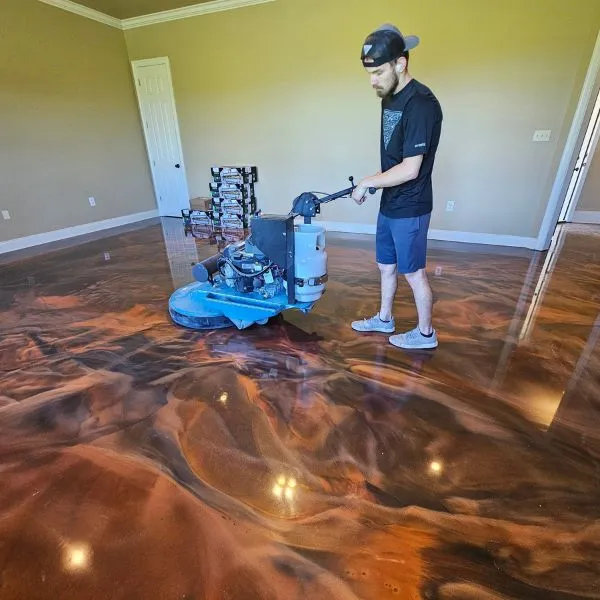 Metallic flooring system by the Ascent Epoxy team